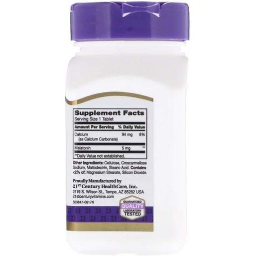 Мелатонин для сна 21st Century Melatonin 5 mg 120 Tabs CEN-27087 (865053)