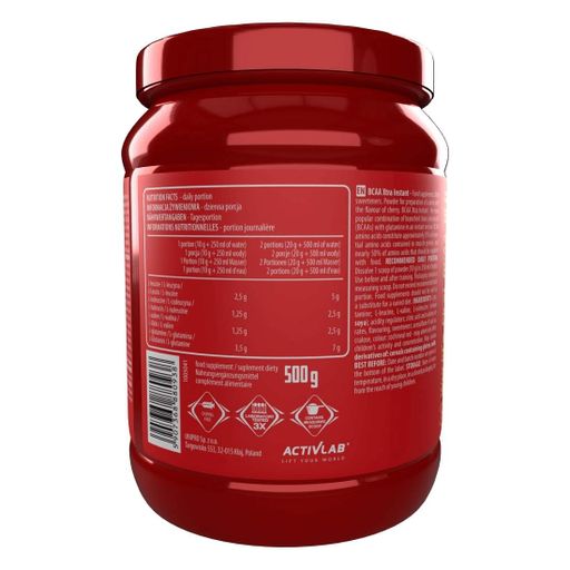 Аминокислота BCAA для спорта Activlab BCAA Xtra Instant 500 g /50 servings/ Orange (865199)