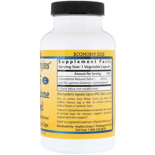 Глутатион Healthy Origins L-Glutathione Setria 250 mg 150 Caps HOG-41334 (865272)