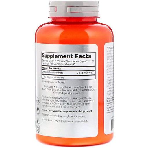Креатин моногидрат NOW Foods Creatine Monohydrate 227 g /45 servings/ Unflavored (865366)