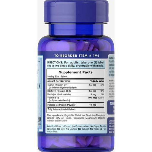 В комплекс Puritan's Pride Vitamin B-Complex And Vitamin B-12 180 Tabs (865378)
