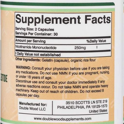 Ніацін Double Wood NMN (Nicotinamide Mononucleotide) 250 mg 60 Caps (865930)