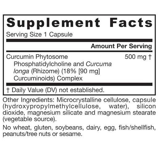 Куркума Jarrow Formulas Curcumin Phytosome Meriva 500 mg 60 Veg Caps (866361)