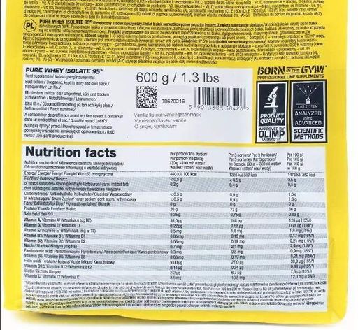 Протеин Olimp Nutrition Pure Whey Isolate 95 600 g /17 servings/ Vanilla (866971)