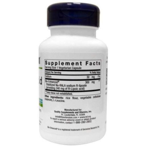 Альфа-липоевая кислота Life Extension Super R-Lipoic Acid 240 mg 60 Veg Caps (867498)