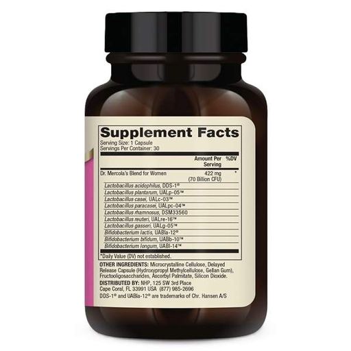 Пробіотик Dr Mercola Complete Probiotics for Women, 70 Billion CFU 30 Caps MCL-01912 (867524)