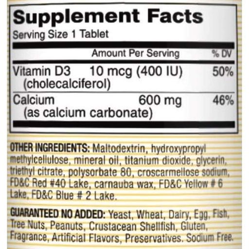 Витаминно-минеральный комплекс Mason Natural Calcium 600 mg Plus Vitamin D3 60 Tabs (867553)