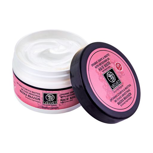 Маска для волос Velvet Love for Nature Organic Grape & Mastic Hair Mask Интенсивный уход, 250 мл