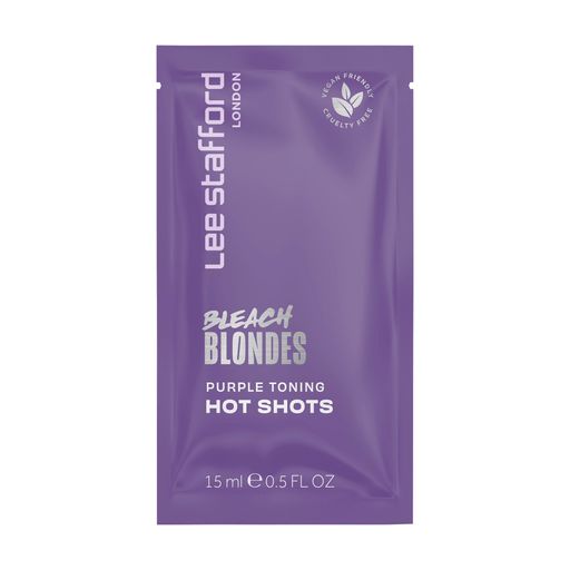Тонувальний засіб Lee Stafford Bleach Blondes Purple Toning Hot Shots для миттєвої нейтралізації жовтого відтінку освітленого волосся, 4*15 мл