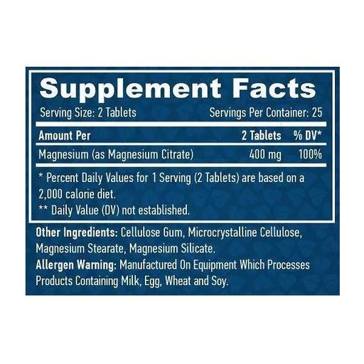 Микроэлемент Магний Haya Labs Magnesium Citrate 200 mg 50 Tabs (869237)