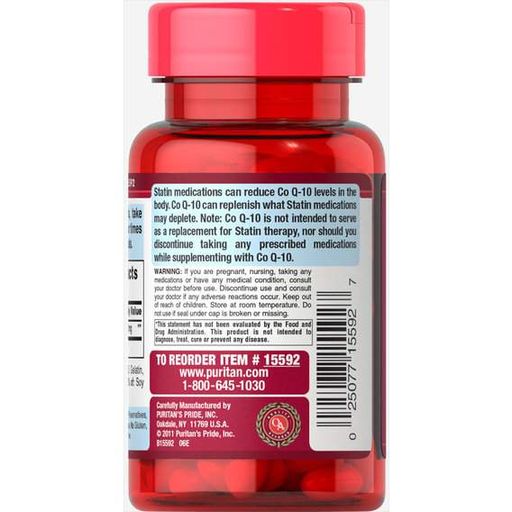 Коензим Puritan's Pride Q-Sorb Co Q-10 200 mg 30 Softgels (869571)