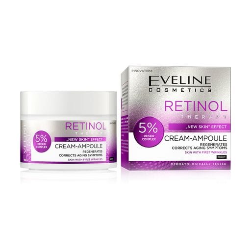 Крем-ампула для лица Eveline Cosmetics Retinol Therapy New Skin Effect, 50 мл