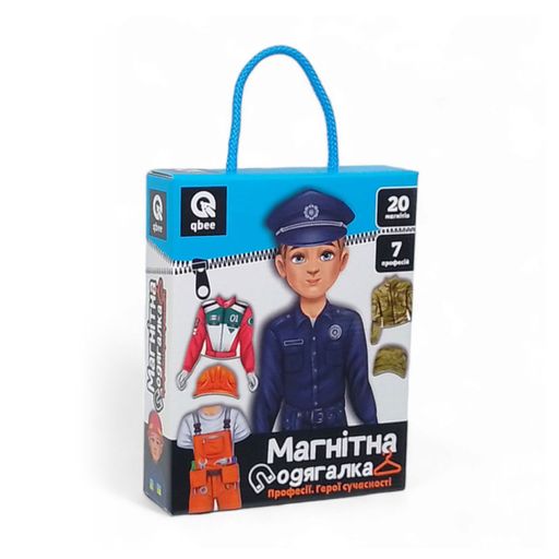 Настольная магнитная игра Qbee Профессии. Герои современности, 27 элементов, от 3 лет 18*5*22.5 см (QB600-004)
