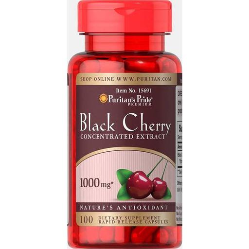 Антиоксидант Puritan's Pride Black Cherry 1000 mg 100 Caps (871095)