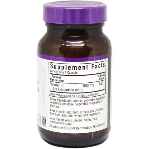 Витамин C Bluebonnet Nutrition Vitamin C 500 mg 90 Veg Caps BLB0510 (871805)