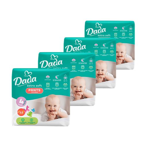 Уценка! Трусики-подгузники Dada Extra Soft размер 4 Maxi (9-15 кг), 4*32 шт