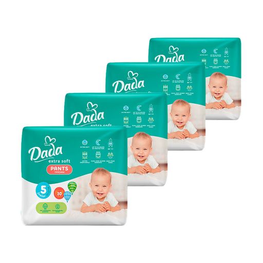 Трусики-підгузки Dada Extra Soft розмір 5 Junior (12-17 кг), 4*30 шт