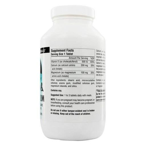 Мікроелемент Кальцій Source Naturals Calcium & Magnesium 200mg/100mg 250 Tabs (873151)