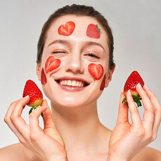 Уценка! Тканевая маска для лица Kocostar Slice Mask Sheet, Strawberry из клубничных слайсов, 15 мл