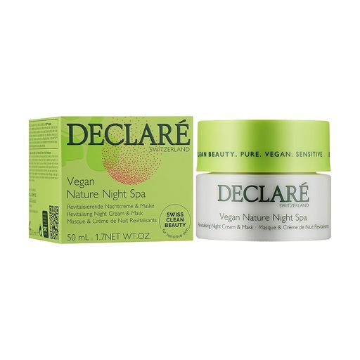 Ночной крем-маска для лица Declare Vegan Nature Night Spa Revitalising Night Cream & Mask, 50 мл