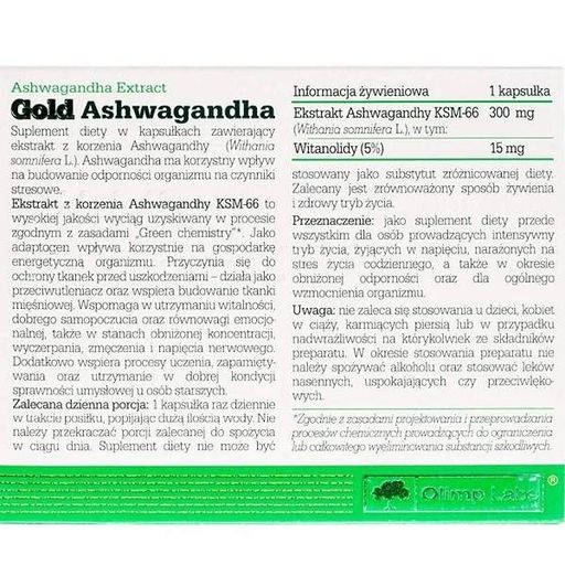 Ашфаганда для спорта Olimp Nutrition Gold Ashwagandha 60 Caps (875083)