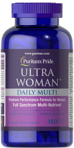 Витаминно-минеральный комплекс Puritan's Pride Ultra Woman Daily Multi Timed Release 180 Caplets (875100)