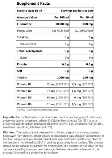 Жиросжигатель для спорта Amix Nutrition Carnitine 100 000 mg CarniZone 1000 ml /100 servings/ Orange (875150)