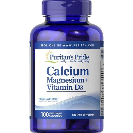 Микроэлемент Кальций Puritan's Pride Calcium Magnesium with Vitamin D 100 Caps (875306)