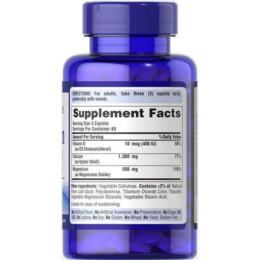 Микроэлемент Кальций Puritan's Pride Calcium Magnesium with Vitamin D 100 Caps (875306)