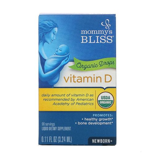 Витамин-Д Mommy's Bliss Vitamin D Organic Drops Newborn + в жидкости, 3.24 мл