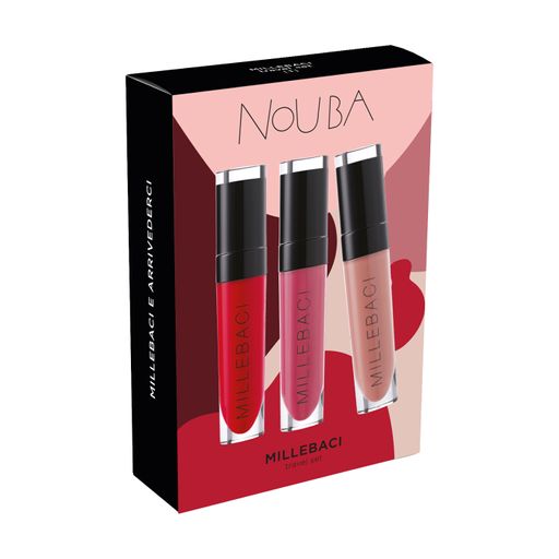 Набор стойких помад для губ NoUBA Millebaci No.3 Colorful Set, 3*6 мл