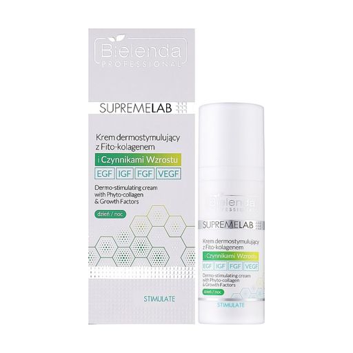 Уценка! Дермостимулирующий крем для лица Bielenda Professional Supremelab Stimulate Cream с фитоколлагеном и факторами роста, 50 мл