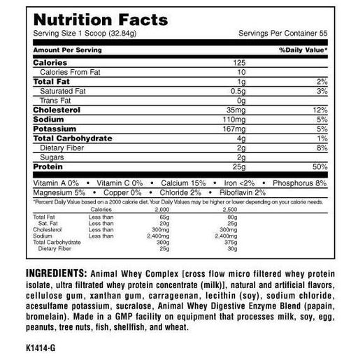 Протеин Universal Nutrition Animal Whey 1810 g /56 servings/ Vanilla (879074)