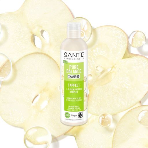 Балансирующий шампунь Sante Pure Balance Shampoo для жирных у корней и сухих на кончиках волос, с яблоком, 250 мл