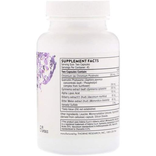 Комплекс для профилактики диабета Thorne Research Diabenil 90 Veg Caps (879633)