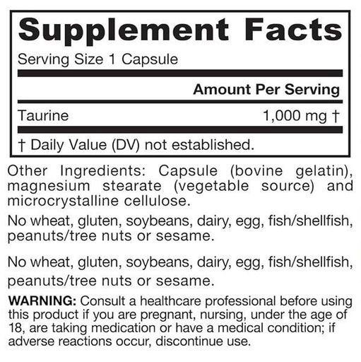 Таурін Jarrow Formulas Taurine 1000 mg 100 Caps JRW-15020 (880866)