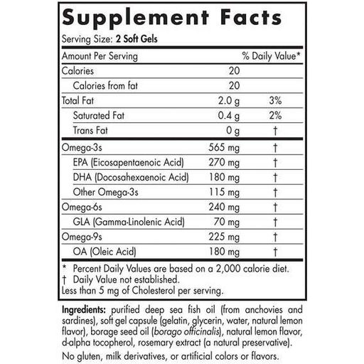 Омега 3-6-9 Nordic Naturals Complete Omega 1000 mg 180 Soft Gels Lemon (880876)