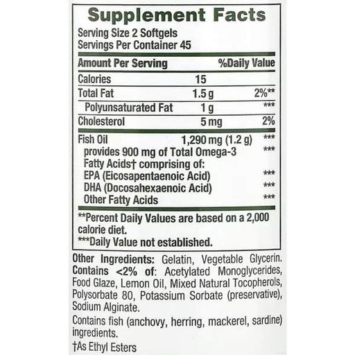 Омега 3 Nature's Bounty Mini Fish Oil 1290 mg Odor-Less 90 Caps (882802)