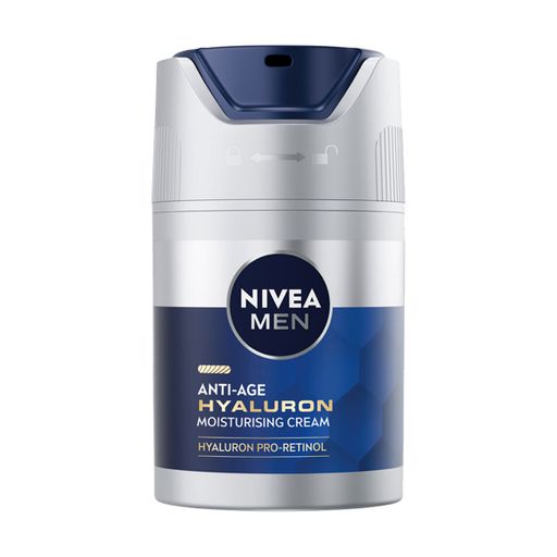 Антивіковий зволожувальний крем для обличчя NIVEA MEN Hyaluron з гіалуроновою кислотою, SPF 15, 50 мл
