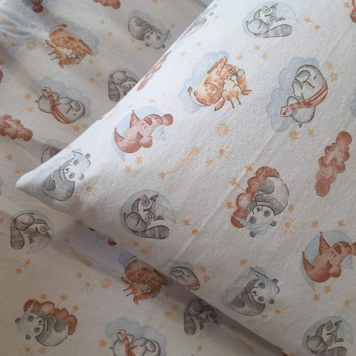 Комплект постільної білизни у ліжечко SoundSleep Sleeping animals фланель дитячий 112х147 см (94337709) (890109)