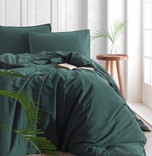 Комплект наволочек SoundSleep Stonewash dark green 50х70 см 2 шт зеленый (94272284) (890134)