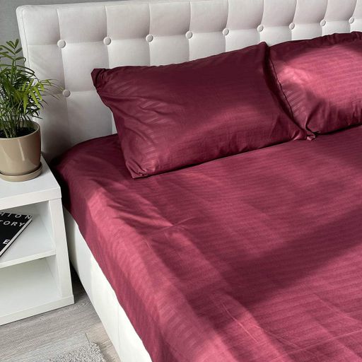Комплект наволочек Emily Fiber Bordo Stripe микрофибра 50х70 см 2 шт бордо (94031270) (890148)