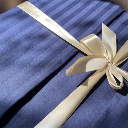 Комплект постельного белья SoundSleep Stripe Sense Dark Blue сатин-страйп евро 200х220 см темно-синий (94131376) (890160)