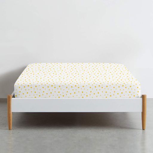 Простирадло на резинці в дитяче ліжечко 60х120 YELLOW STARS COSAS (4822052146651) (890780)