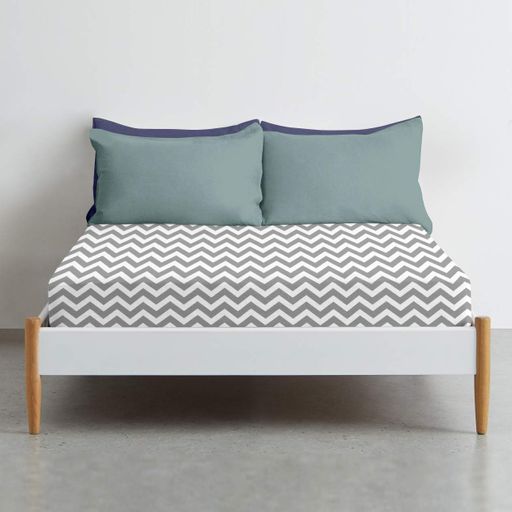 Простирадло на резинці 90х200 GREY ZIGZAG CS1 COSAS (4822052055458) (890882)