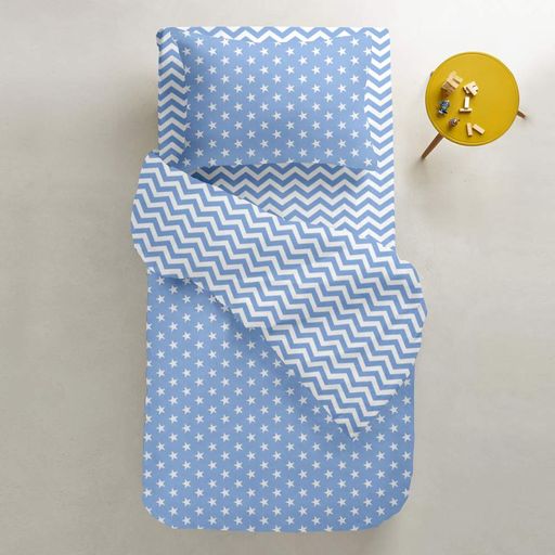 Простирадло на резинці в дитяче ліжечко 60х120 BLUE ZIGZAG COSAS (4822055874773) (892190)
