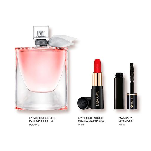 Парфюмированный набор женский Lancome Ladies La Vie Est Belle Gift Set (парфюмированная вода, 100 мл + помада для губ L'Absolue Rouge Matte 505, 3.4 г + тушь для ресниц Hypnose, 2 мл)