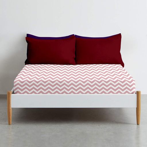 Простирадло на резинці 140х200х30 ROSE ZIGZAG COSAS (4822052214350) (897252)