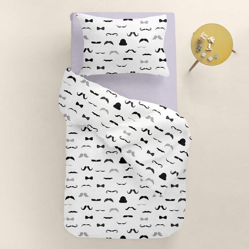 Підліткова постільна білизна з простирадлом на резинці MUSTACHE CS2 COSAS (4822052266830) (899602)