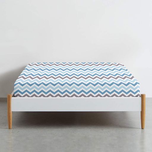 Простирадло на резинці 150x200 GREY ZIGZAG CS2 COSAS (4822052295045) (900853)